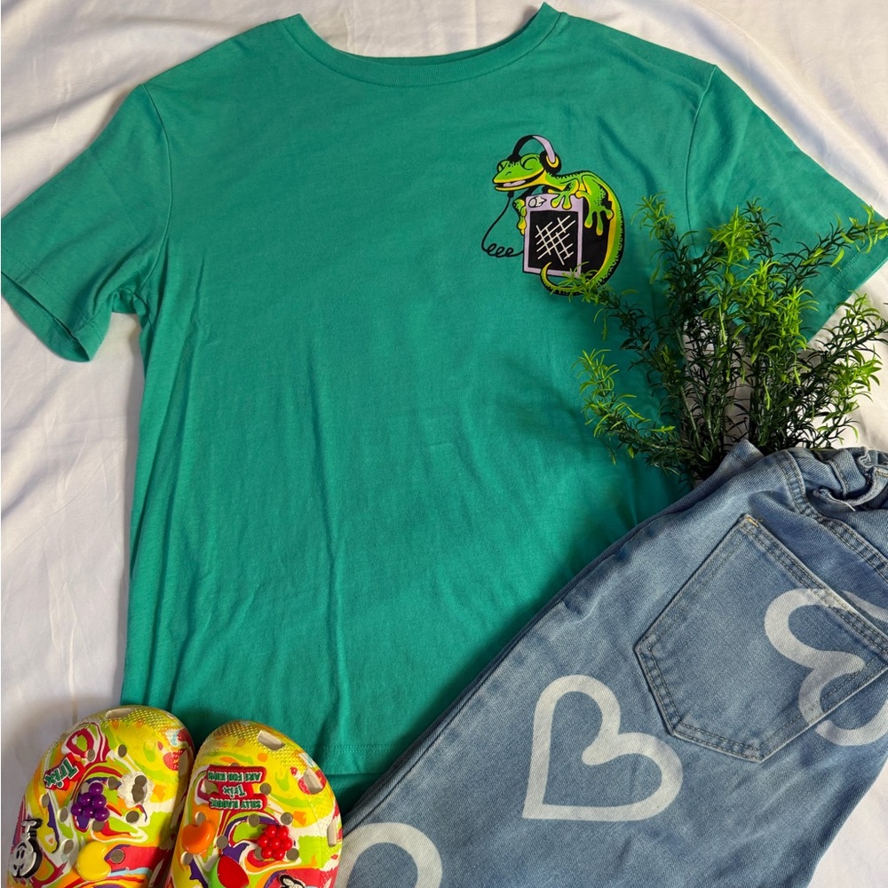 Old Navy Teal Lizard Graphic Tee